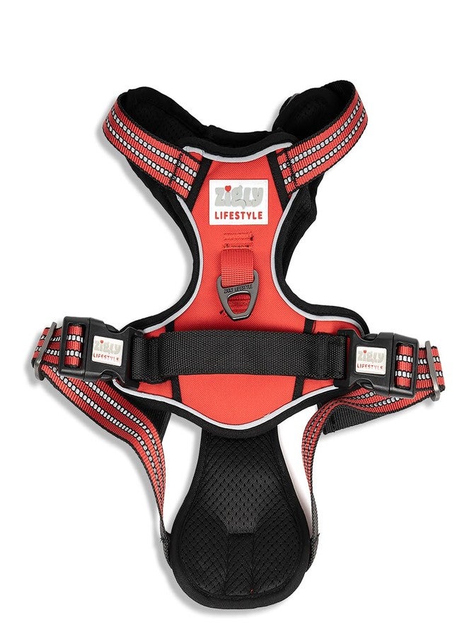 Zigly Lifestyle Shadow Guard Adjustable Dog Body Harness-Small - Red | Padded No-Pull Harness for Small Dogs & Puppies | Comfortable & Secure Dog Harness Daily Walks - Image 2